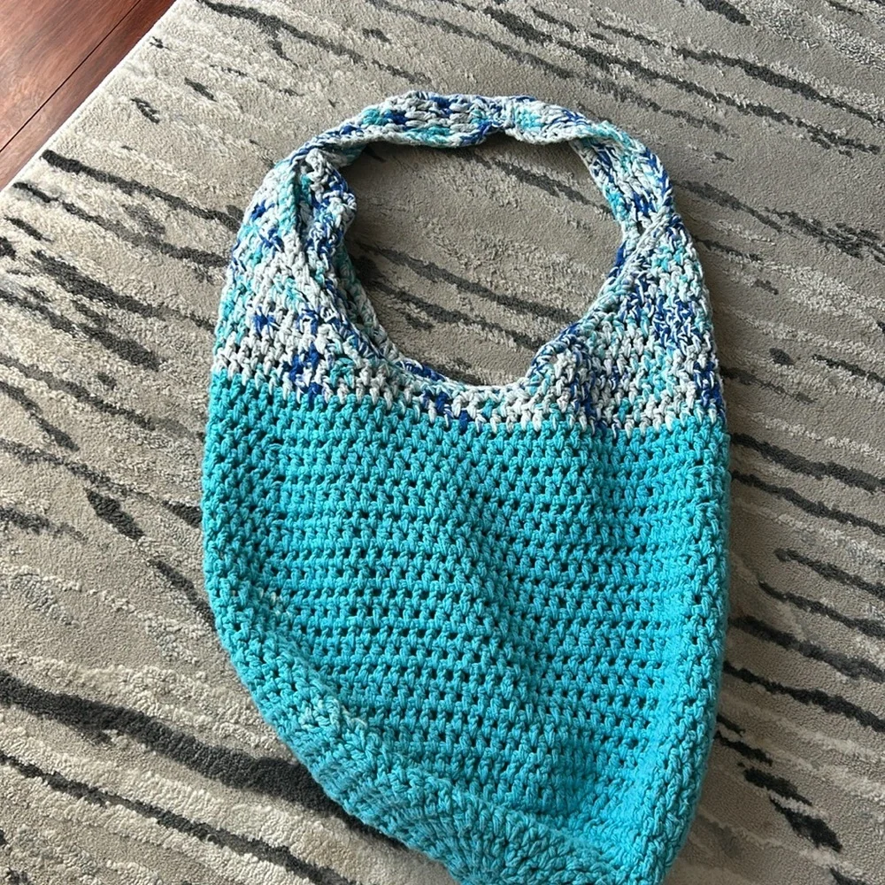 Tote Bag Handmade Crochet  Fresh market tote super big boho hippie